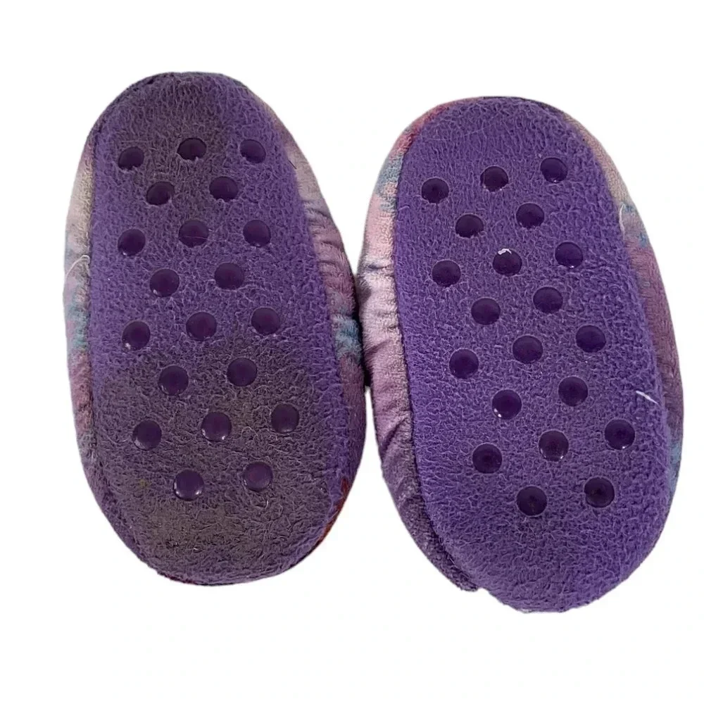 Disney Frozen slippers toddler purple Anna and Elsa